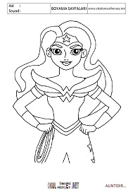 wonder-woman boyama sayfaları